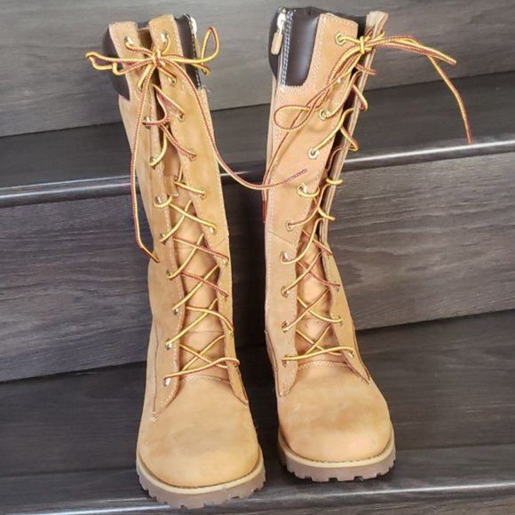 Timberland Girl's Tall Lace Up Boots - Picture 11 of 12